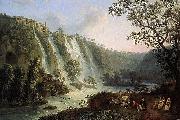 Jakob Philipp Hackert Villa of Maecenas and Waterfalls in Tivoli oil painting reproduction